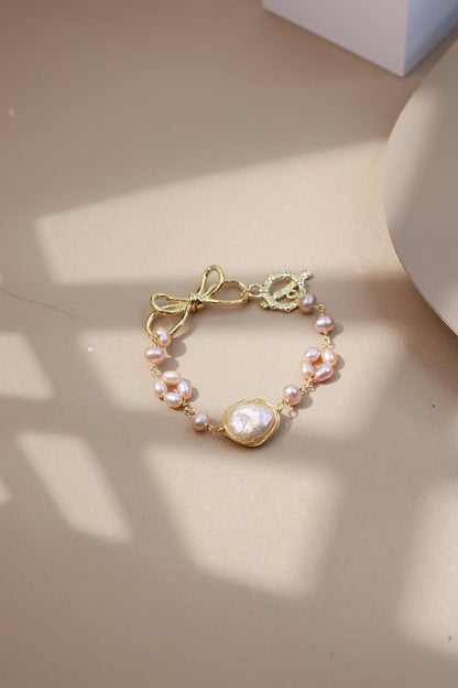 Baroque Pearl Bow Knot Bracelet