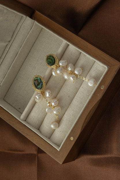 Abalone Pearl Cluster Ocean Dangles