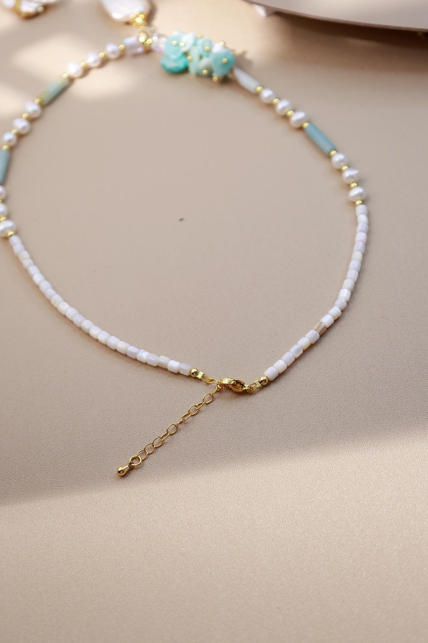 Hand-Painted Gold Foil Amazonite Set