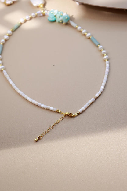 Hand-Painted Gold Foil Amazonite Set