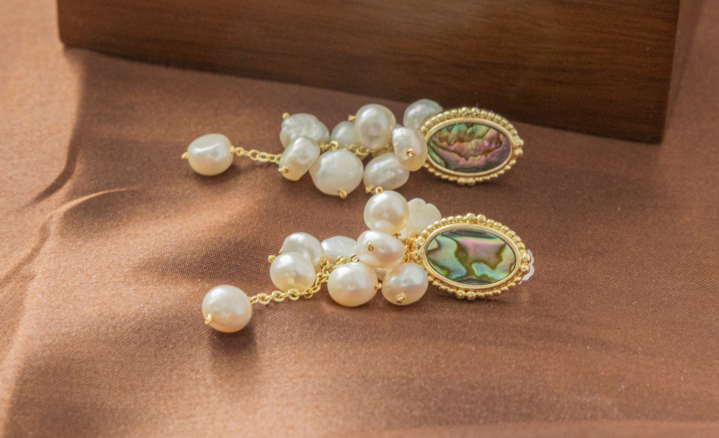 Abalone Pearl Cluster Ocean Dangles