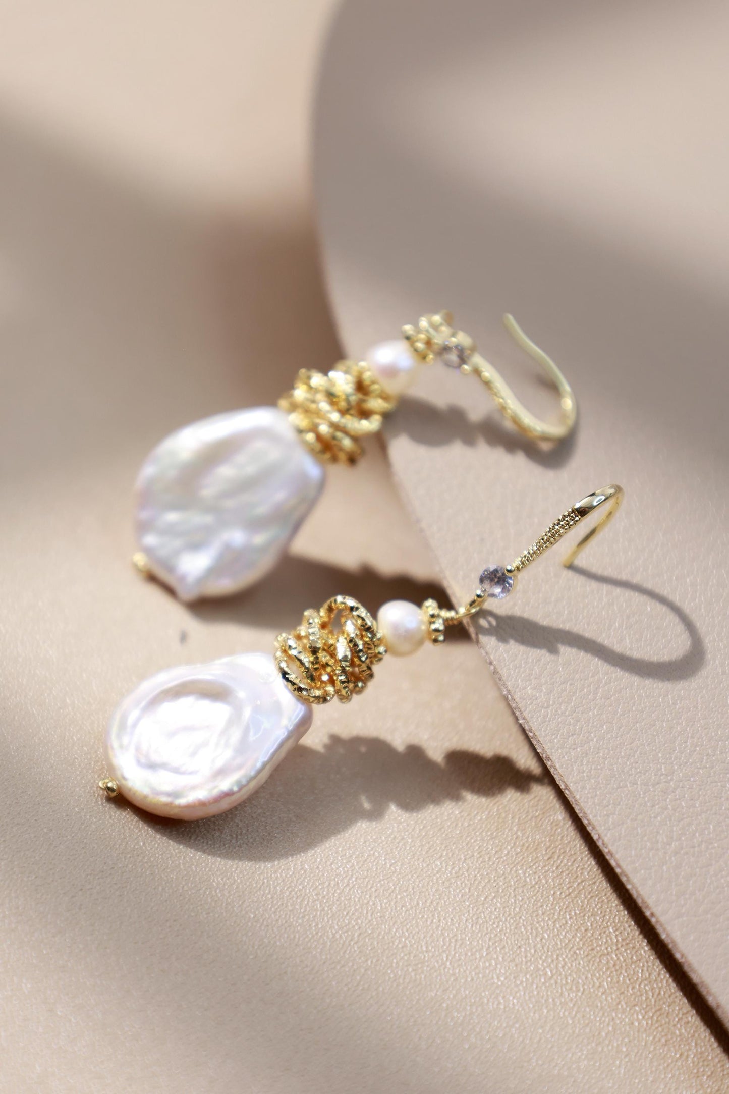 Baroque Teardrop Pearl Wire-Wrapped Dangles
