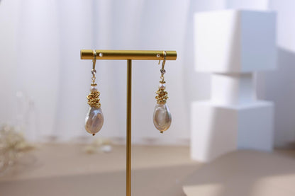 Baroque Teardrop Pearl Wire-Wrapped Dangles