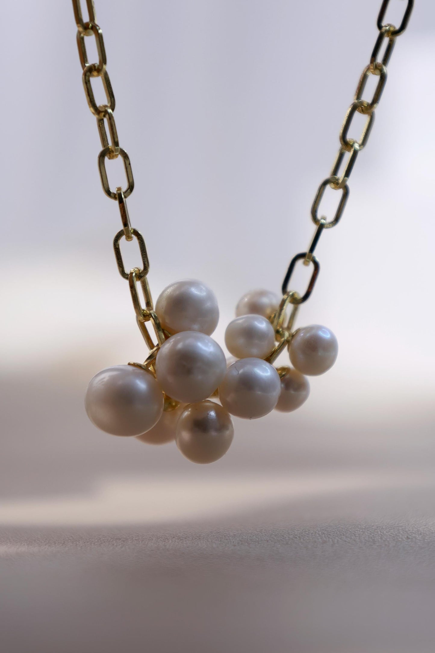 Vintage Pearl Cluster Statement Pendant
