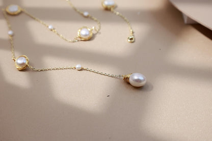Artisan Shell Flower & Pearl Torque Choker