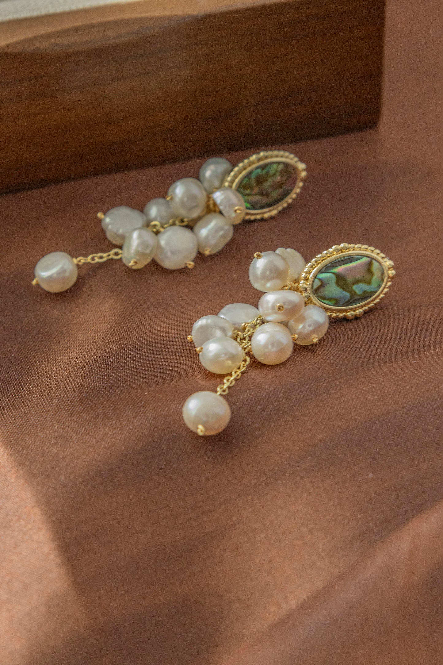 Abalone Pearl Cluster Ocean Dangles