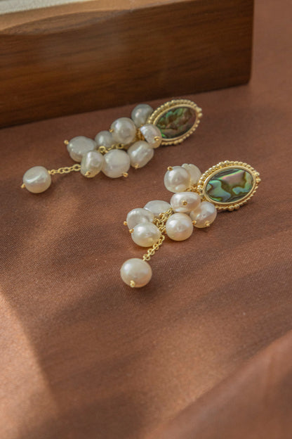 Abalone Pearl Cluster Ocean Dangles