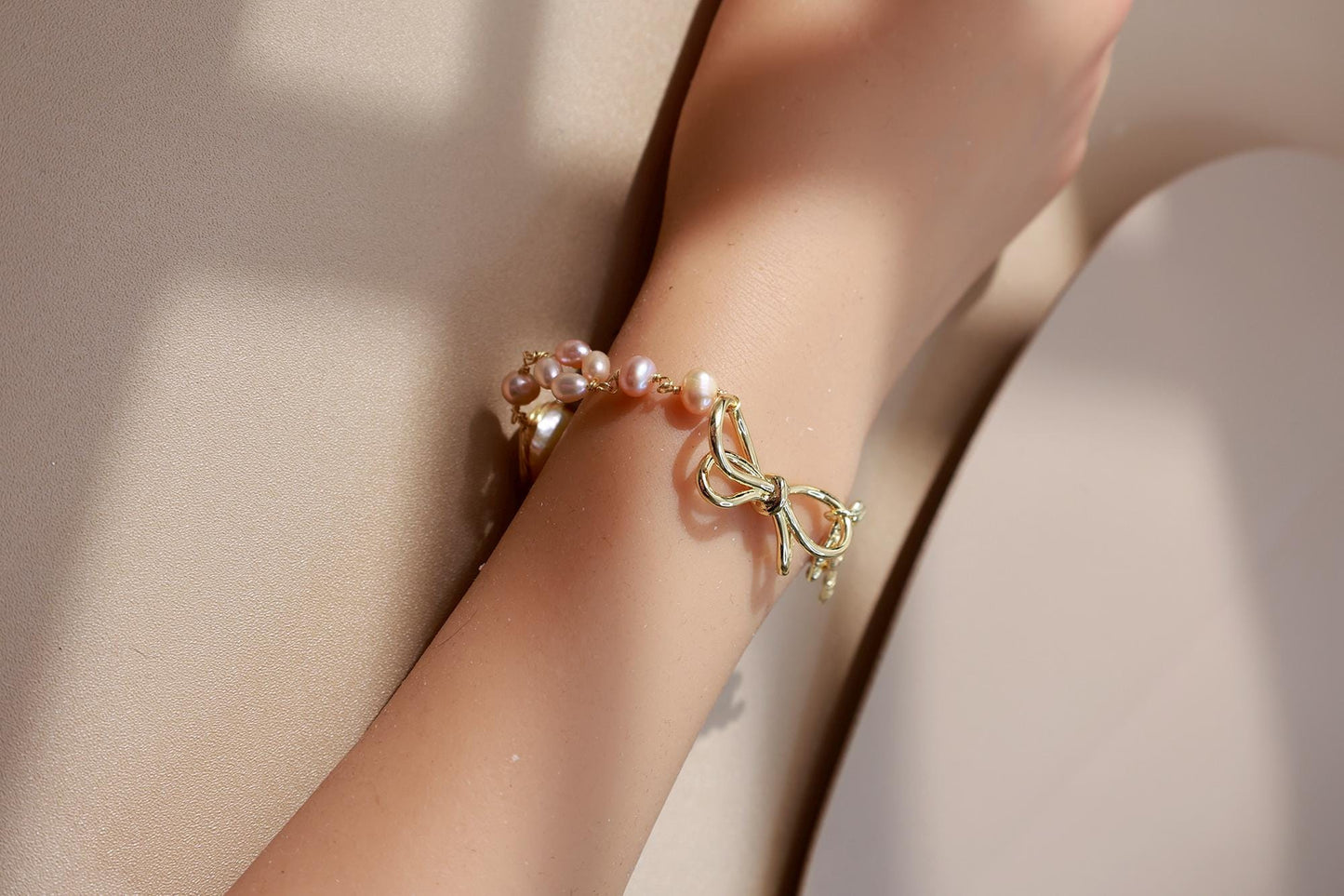 Baroque Pearl Bow Knot Bracelet