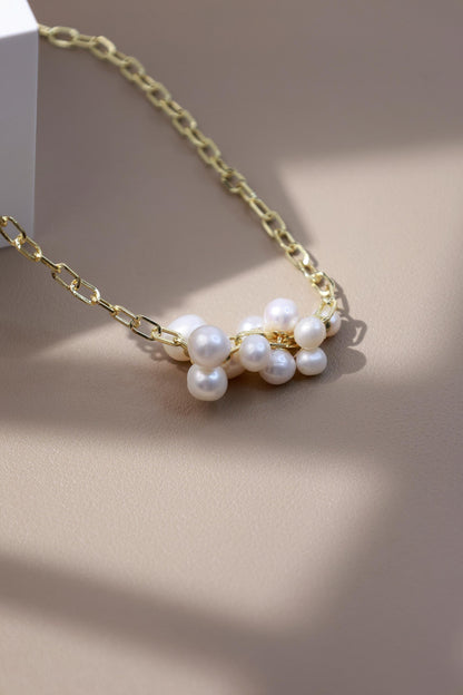Vintage Pearl Cluster Statement Pendant