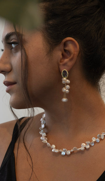 Abalone Pearl Cluster Ocean Dangles