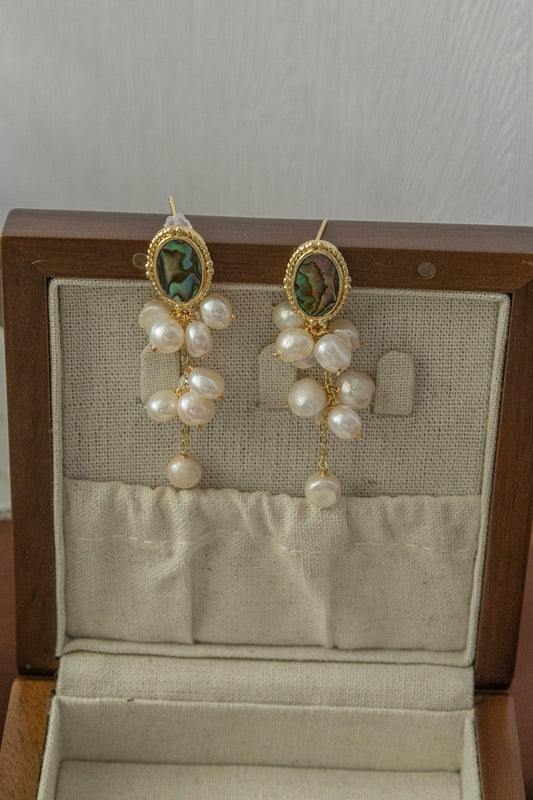 Abalone Pearl Cluster Ocean Dangles