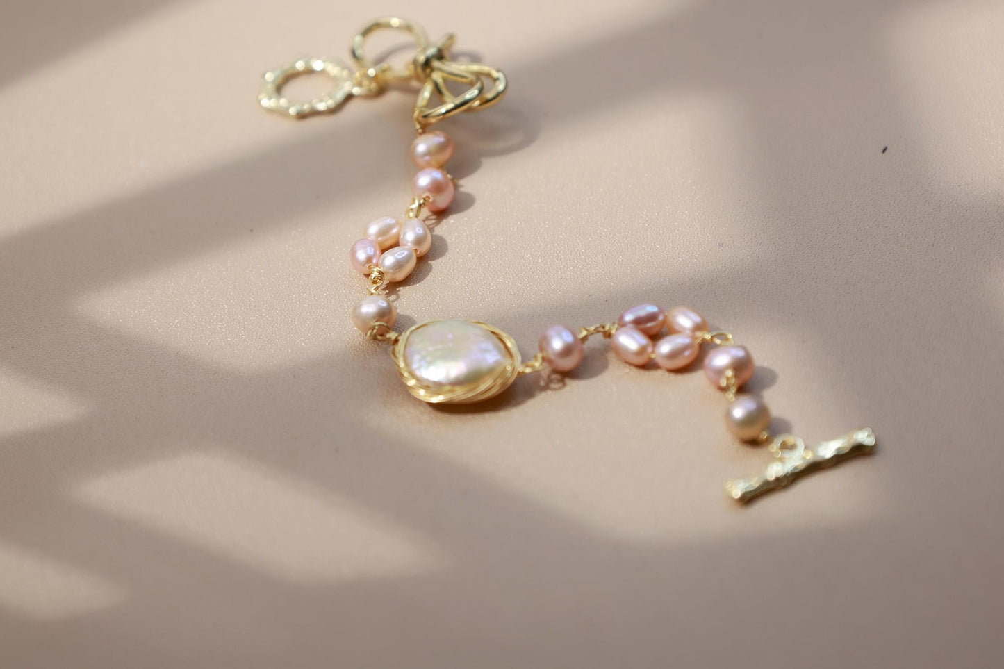 Baroque Pearl Bow Knot Bracelet