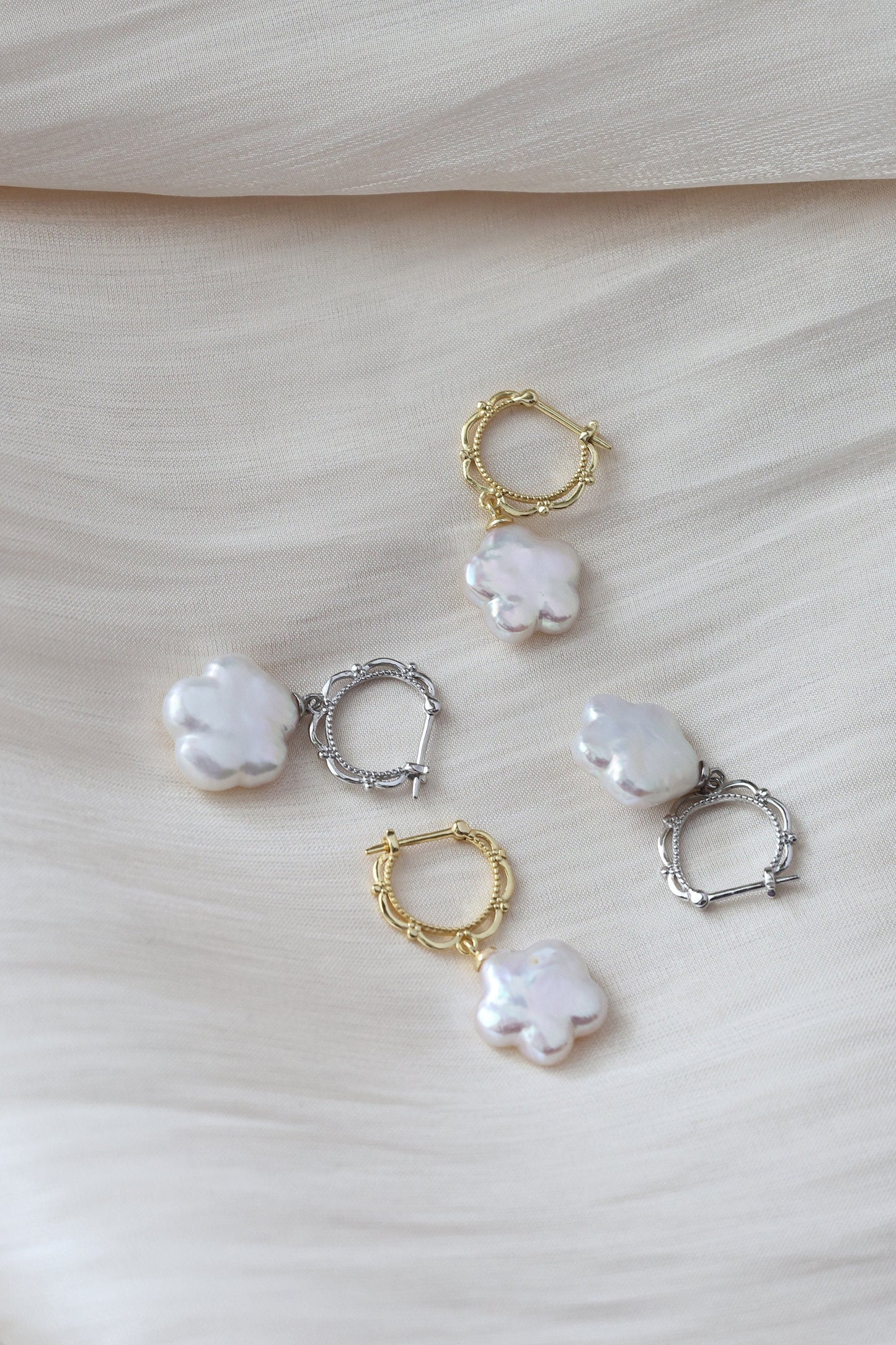 Plum Blossom Baroque Pearl Earrings