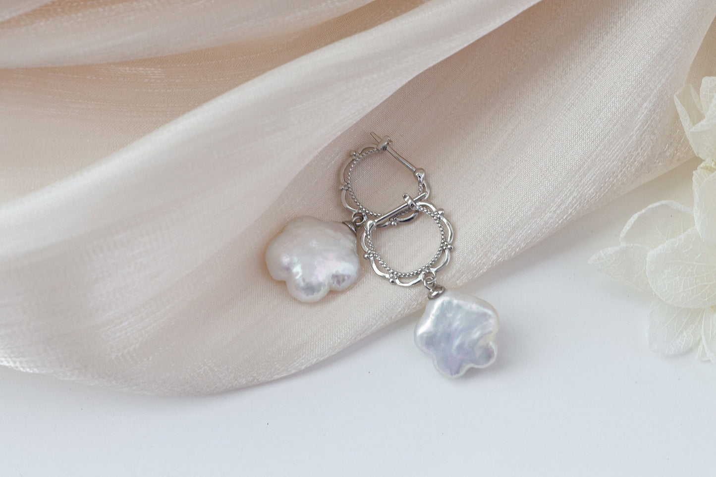 Plum Blossom Baroque Pearl Earrings