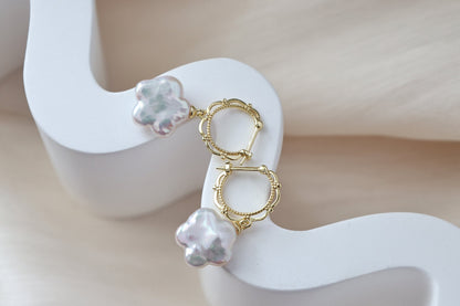 Plum Blossom Baroque Pearl Earrings