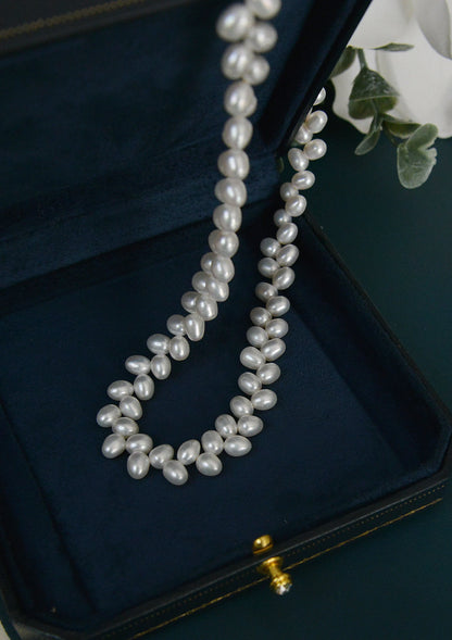 Handmade natural pearl necklace/Wheat Necklace/