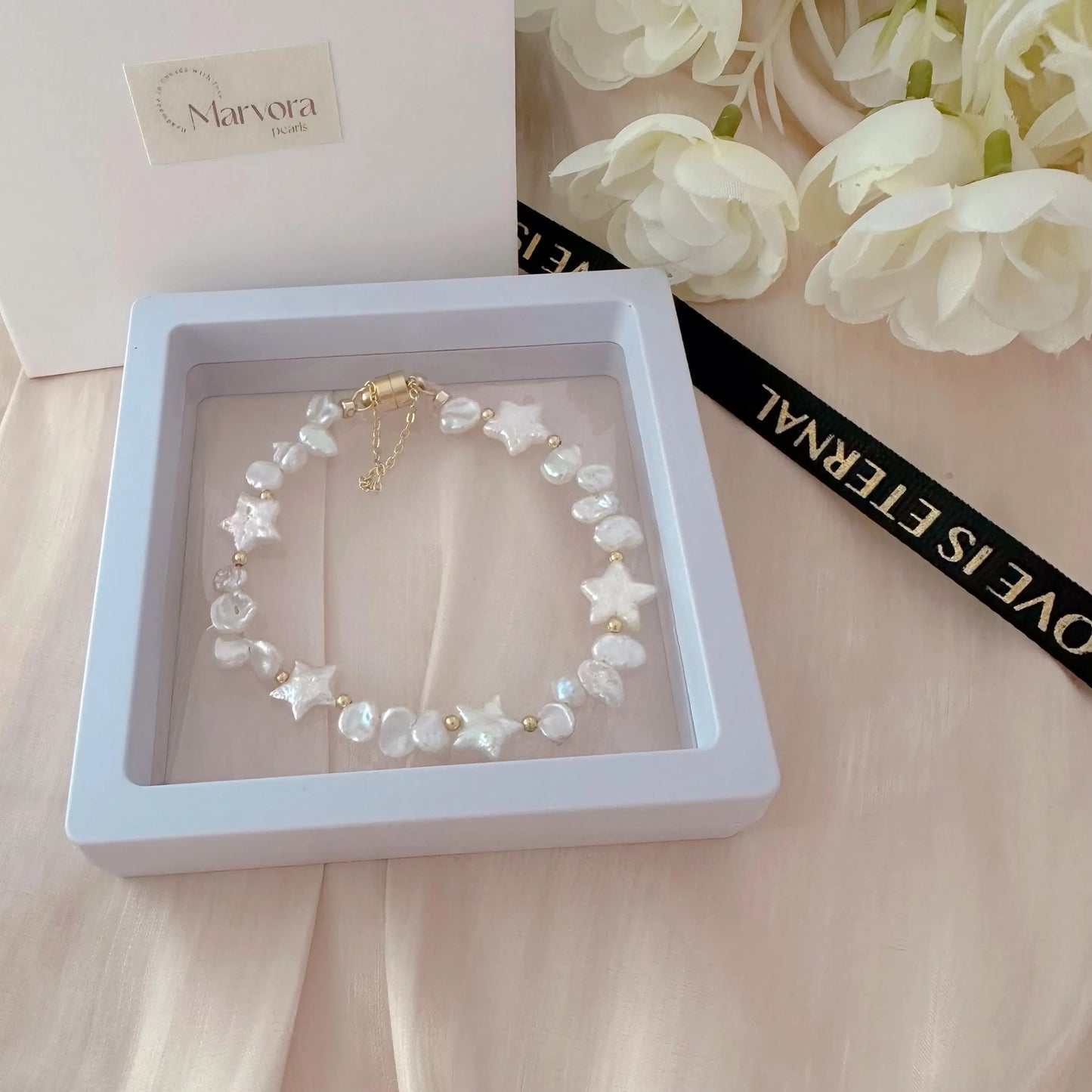 Baroque Pearl Bracelet - Crafted with Brass