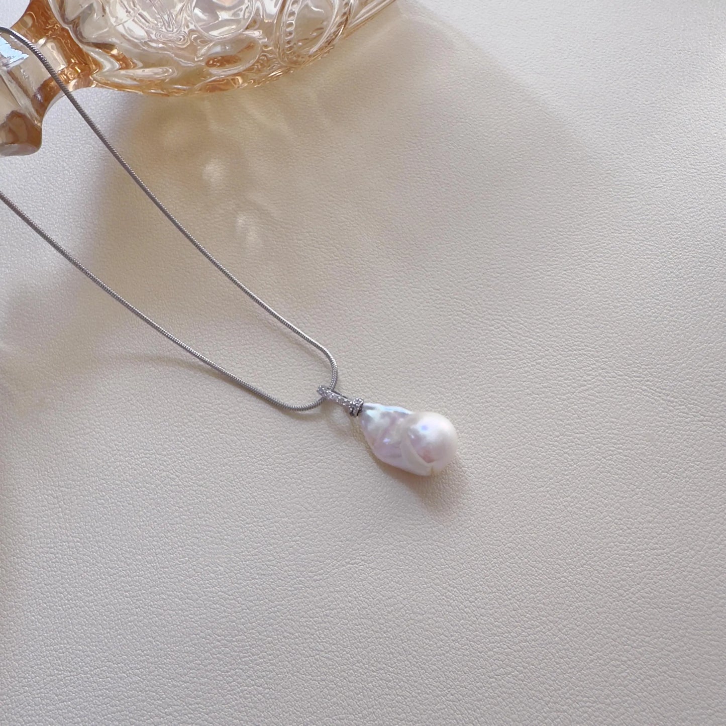 Baroque Pearl Layered Necklace - Crafted with Brass