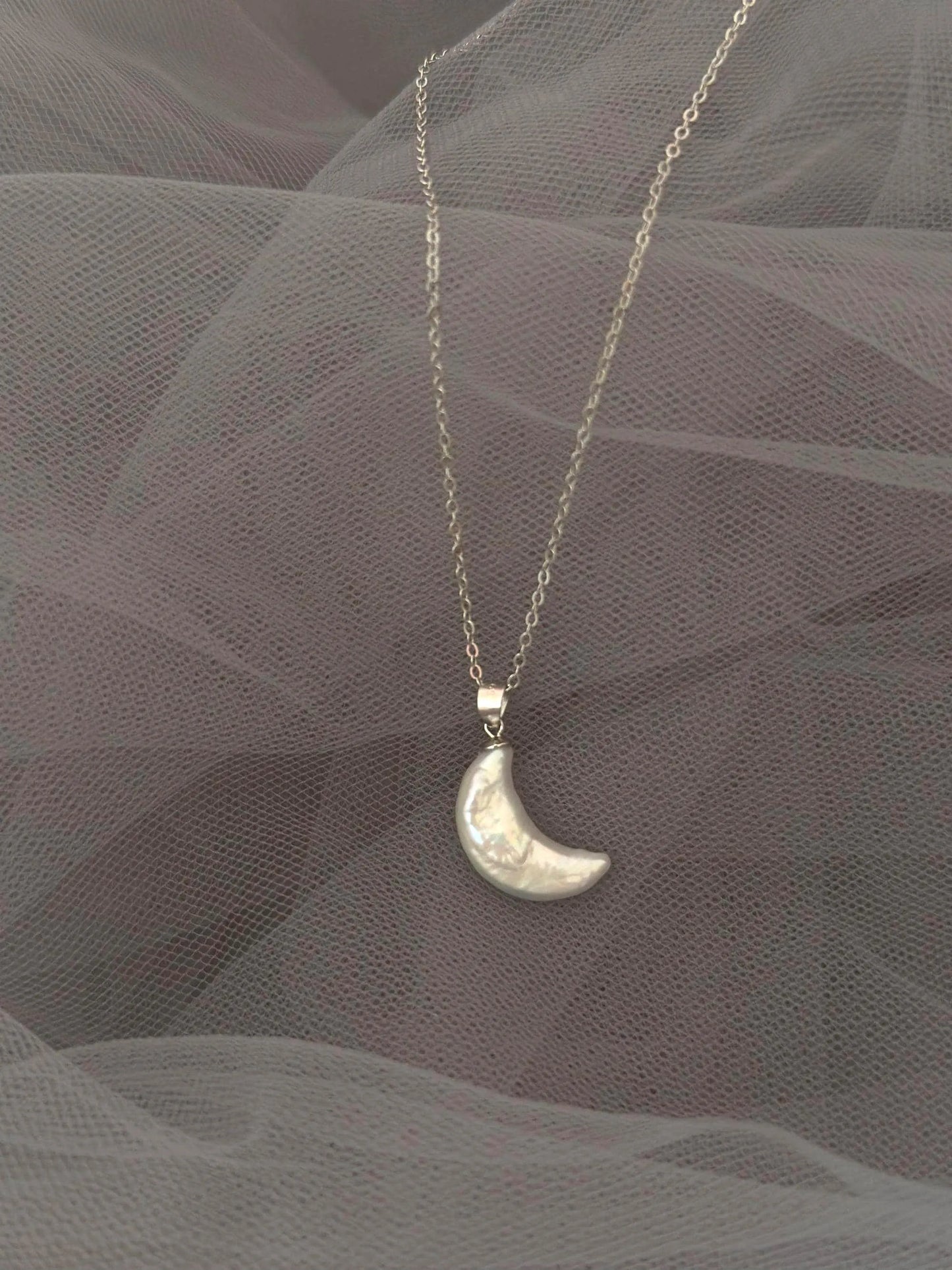 Baroque Pearl Pendant Necklace - Crafted with Sterling silver