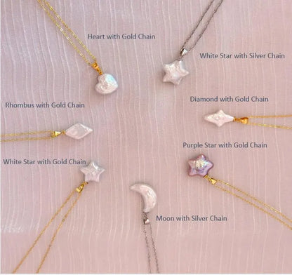 Baroque Pearl Pendant Necklace - Crafted with Sterling silver