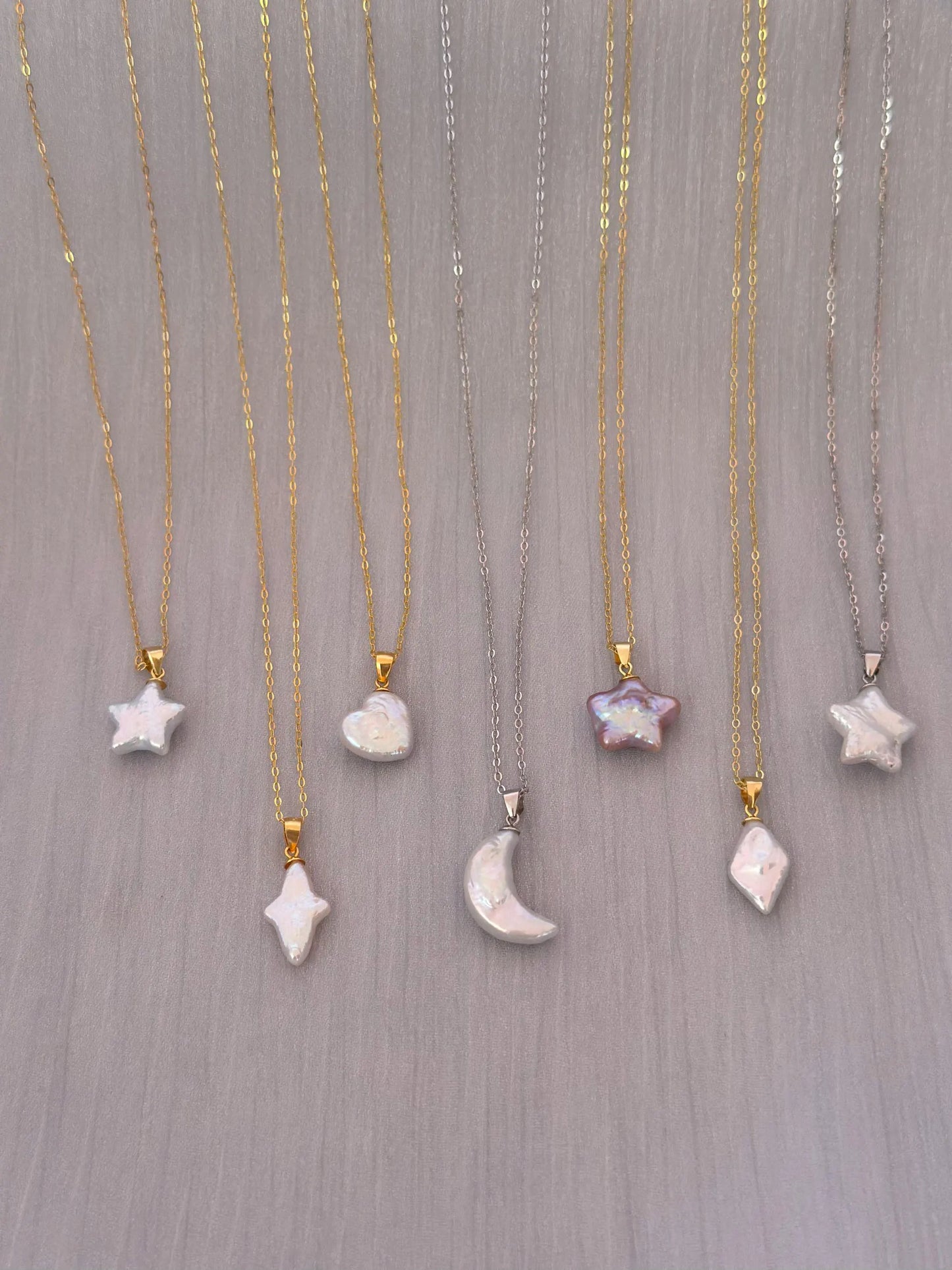 Baroque Pearl Pendant Necklace - Crafted with Sterling silver