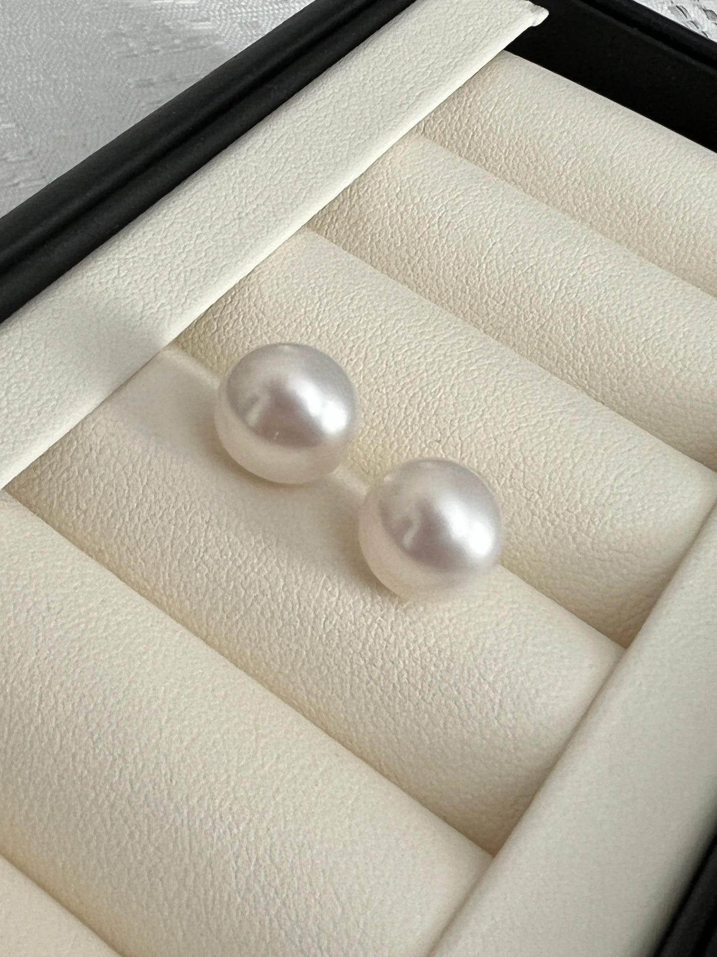 Freshwater Pearl Sterling Silver gold vermeil Stud Earrings