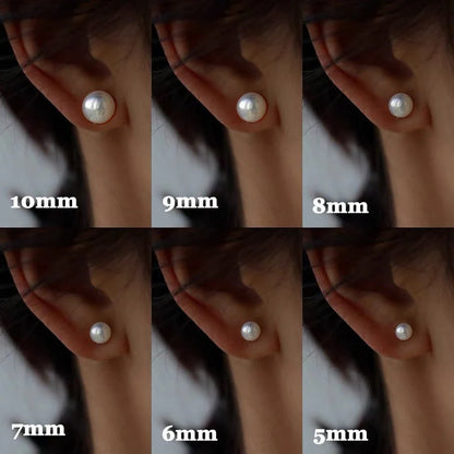 Freshwater Pearl Sterling Silver gold vermeil Stud Earrings
