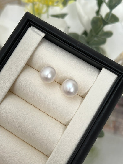 Freshwater Pearl Sterling Silver gold vermeil Stud Earrings