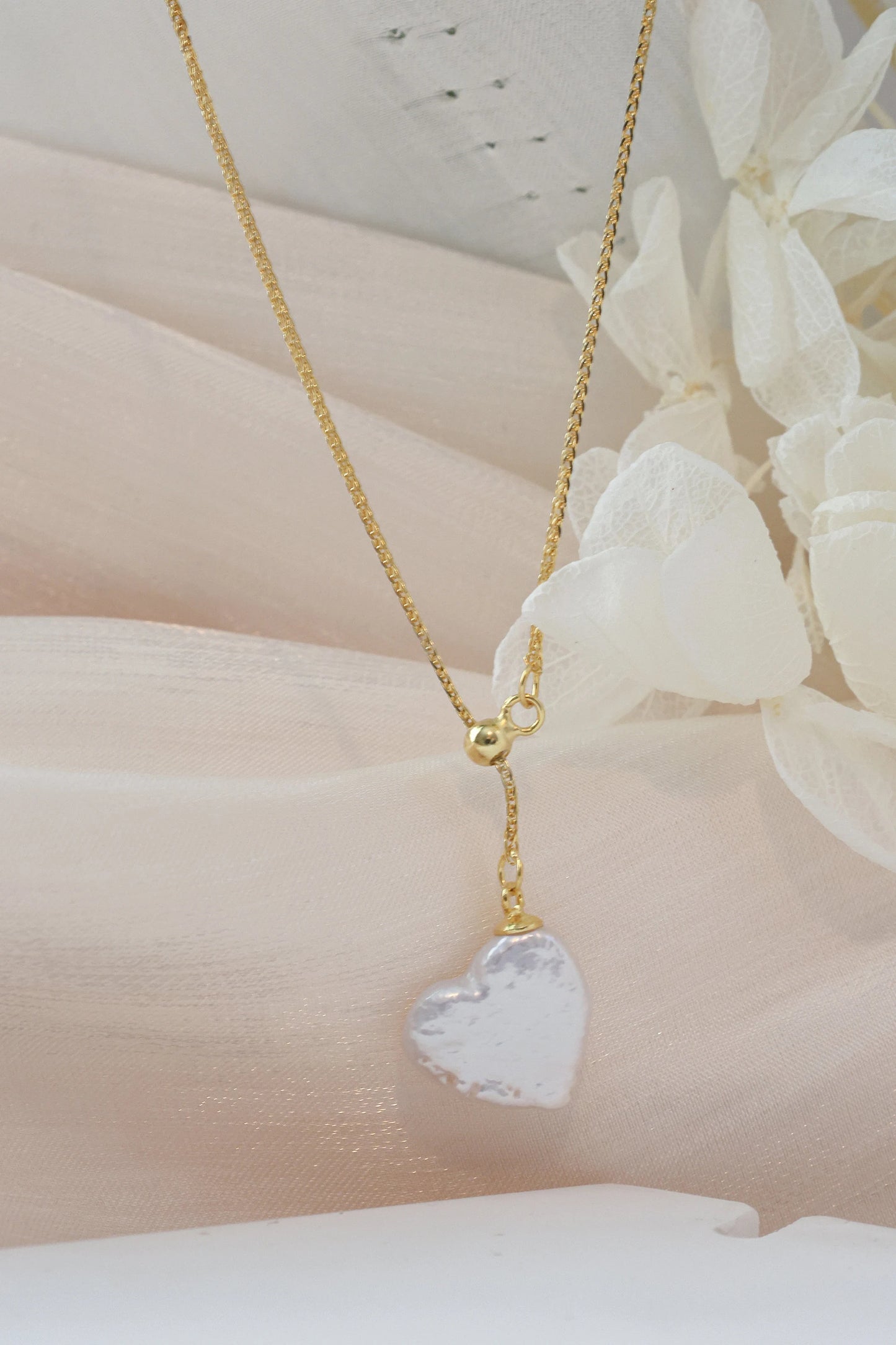 Sterling Silver Pearl Y Necklace - Crafted with Natural Pearl