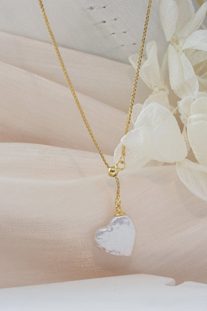 Sterling Silver Pearl Y Necklace - Crafted with Natural Pearl