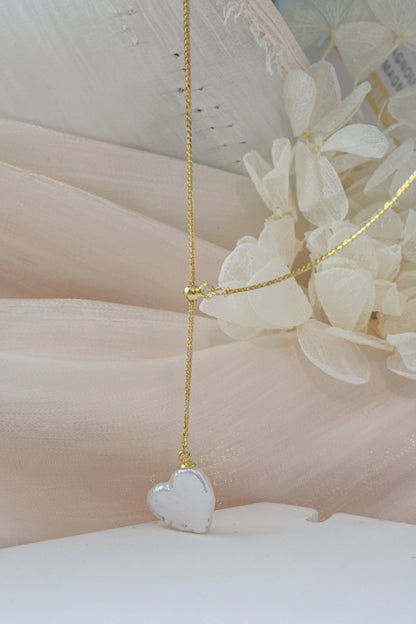 Sterling Silver Pearl Y Necklace - Crafted with Natural Pearl
