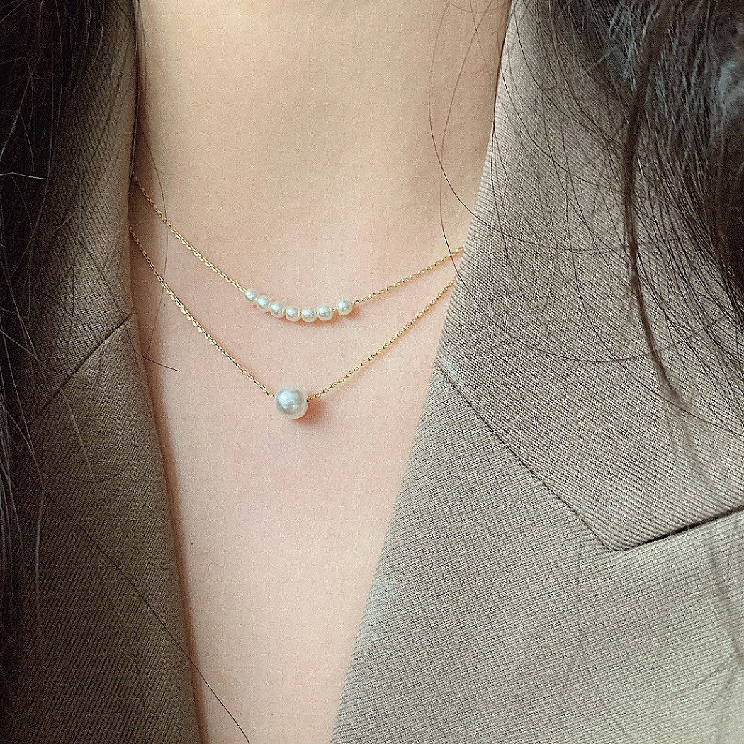 Handmade Pearl Jewelry Set - Crafted with Genuine White Pearl
