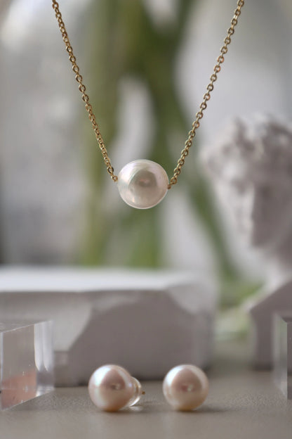 Handmade Pearl Jewelry Set - Crafted with Genuine White Pearl