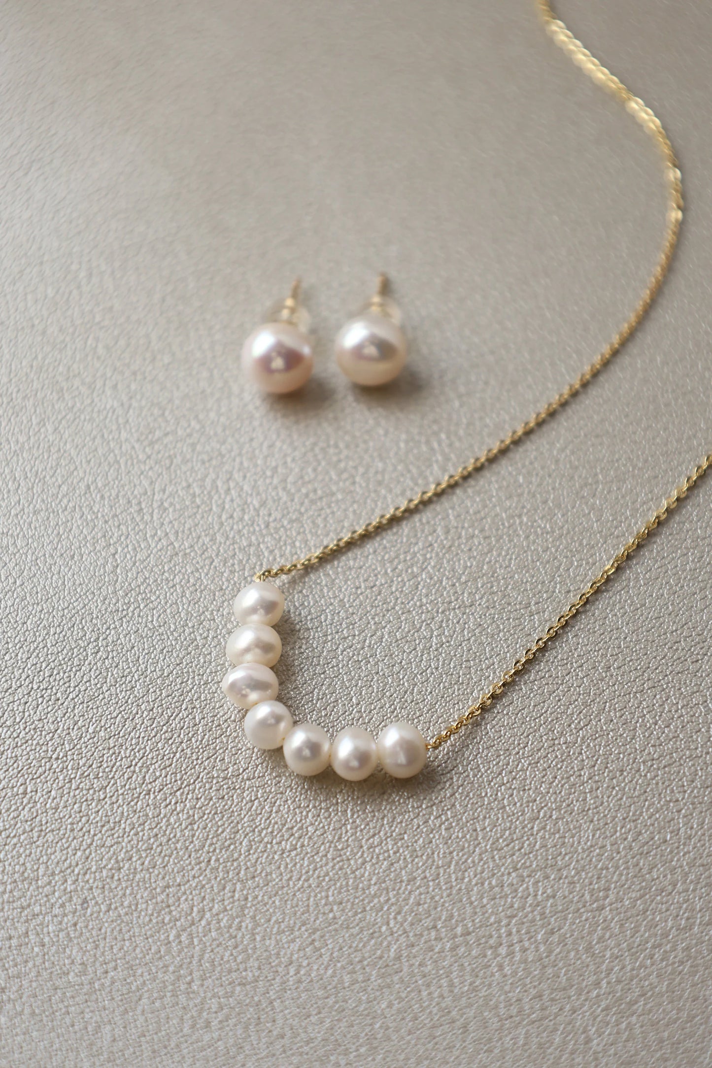 Handmade Pearl Jewelry Set - Crafted with Genuine White Pearl