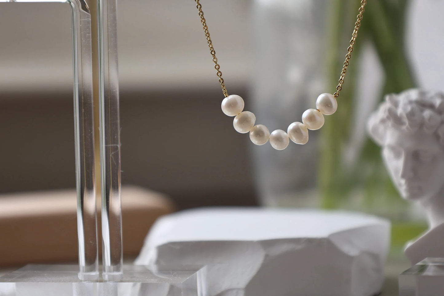 Handmade Pearl Jewelry Set - Crafted with Genuine White Pearl