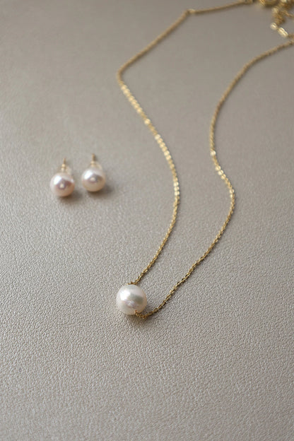 Handmade Pearl Jewelry Set - Crafted with Genuine White Pearl