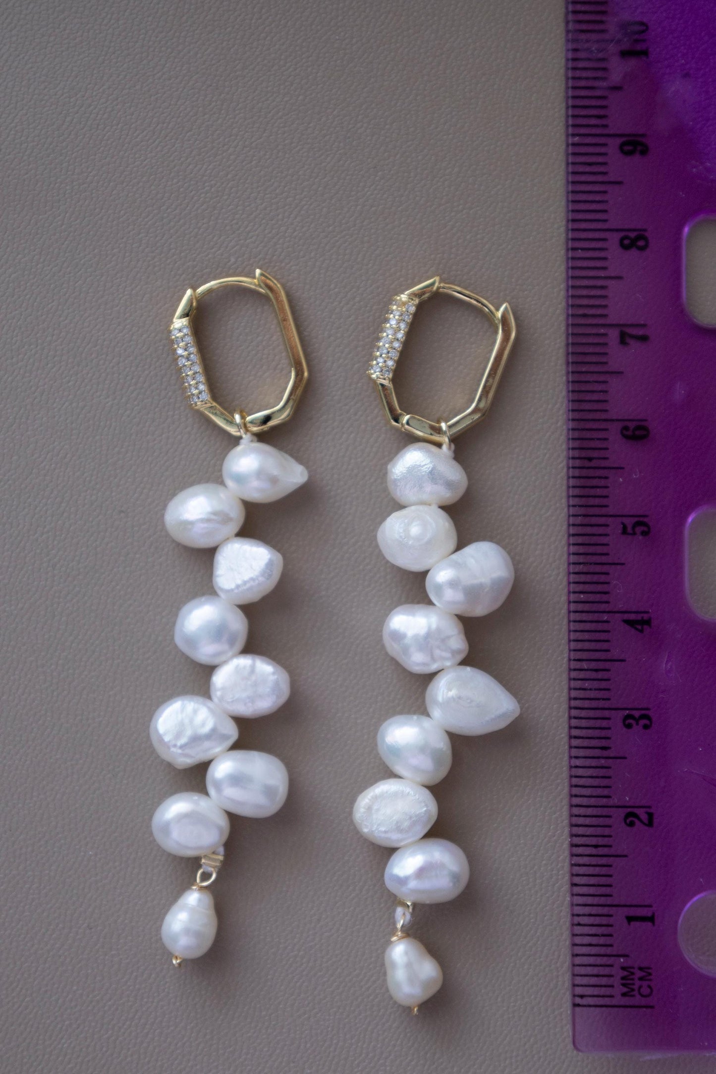 Bridal Laurel Leaf Pearl Drop Earrings