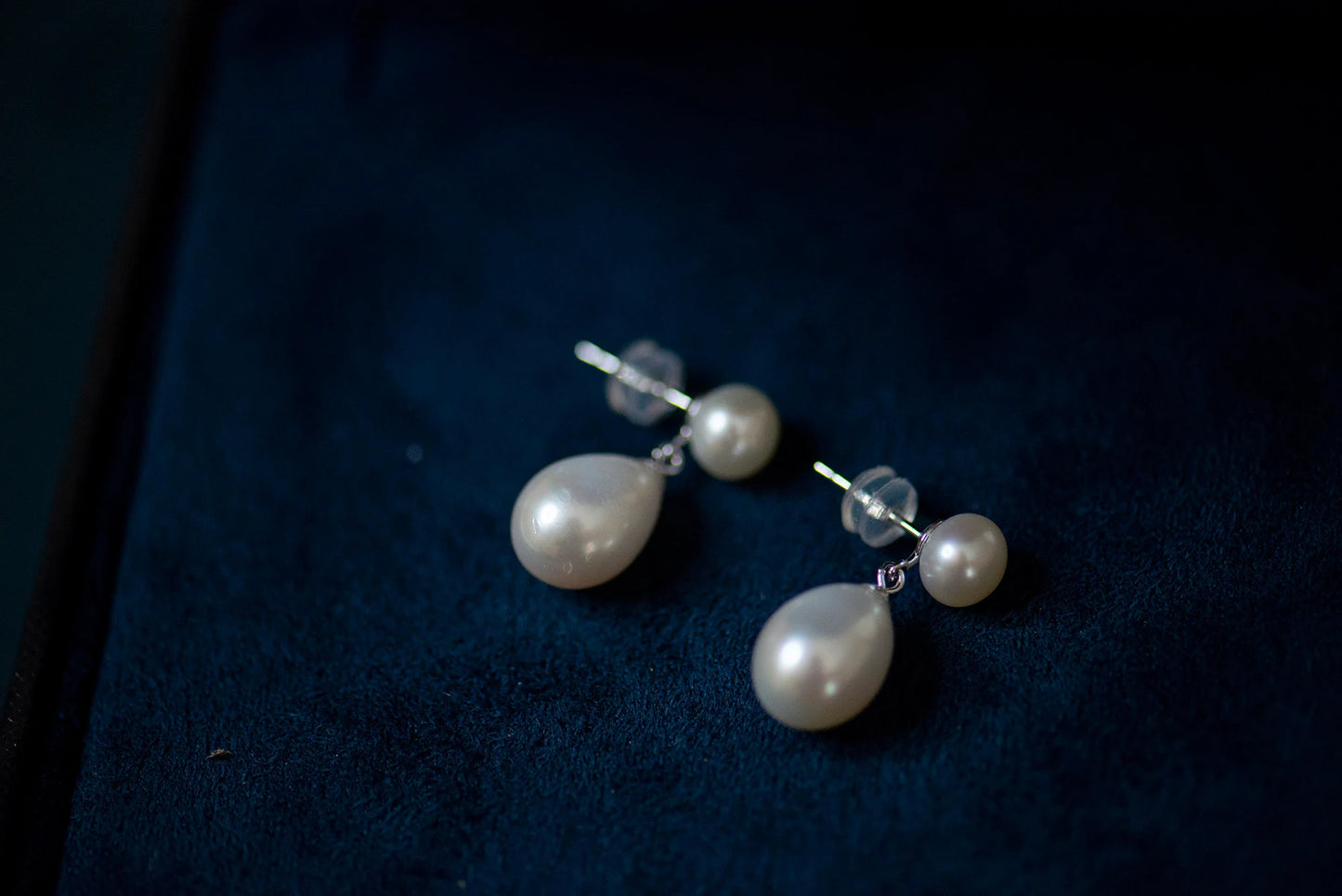 Freshwater Pearl Drop Earrings - Crafted with Silver