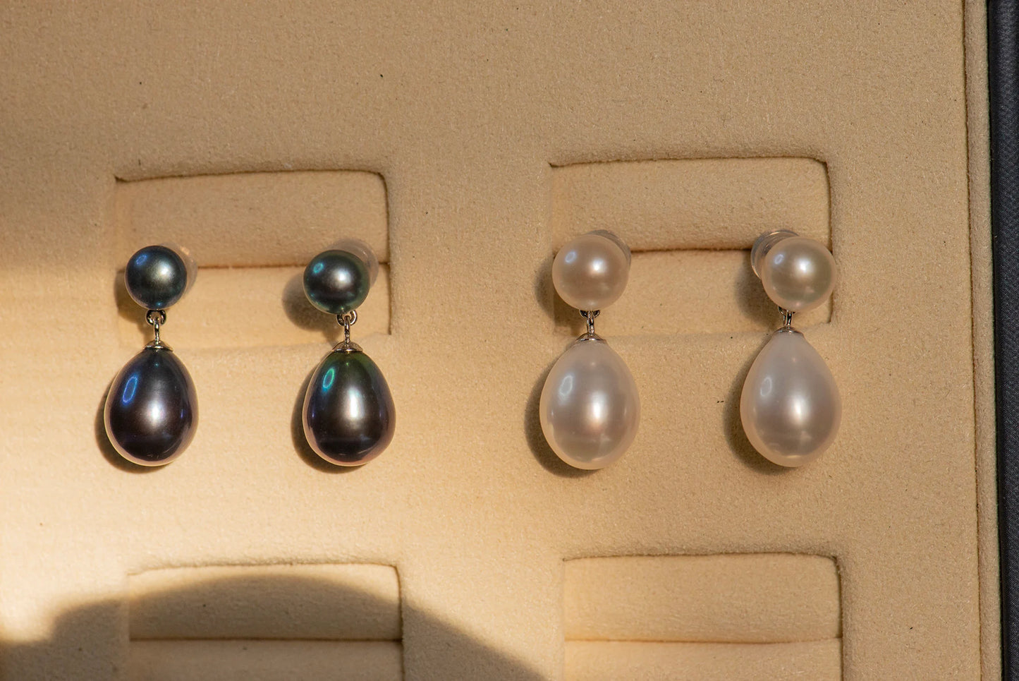 Freshwater Pearl Drop Earrings - Crafted with Silver
