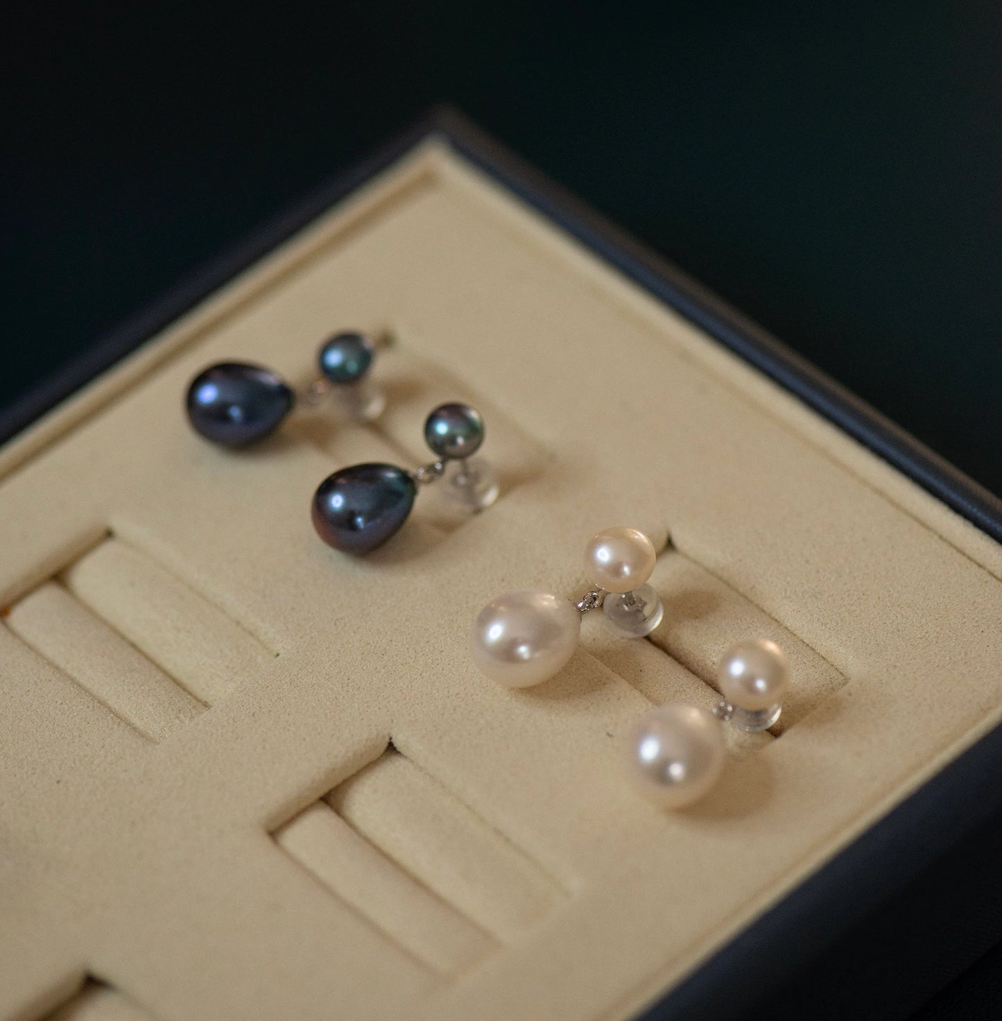 Freshwater Pearl Drop Earrings - Crafted with Silver