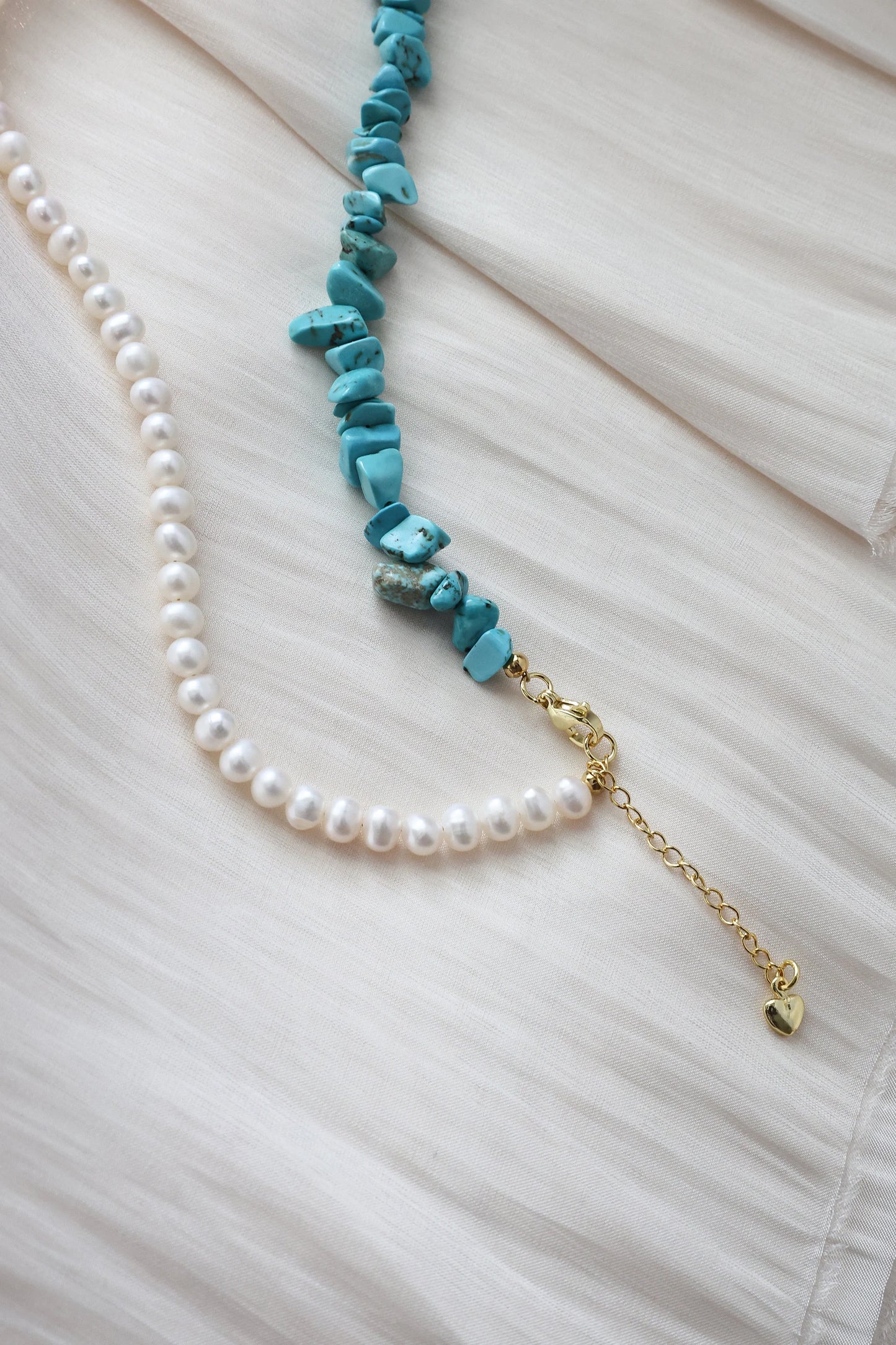Turquoise & Baroque Pearl Necklace