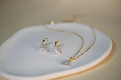 Heart Pearl Jewelry Set - Crafted with Sterling Silver