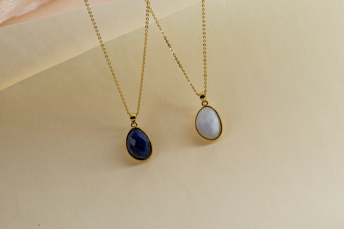 Teardrop Lapis Lazuli Necklace - Crafted with Blue Lace Agate, Apis Lazuli