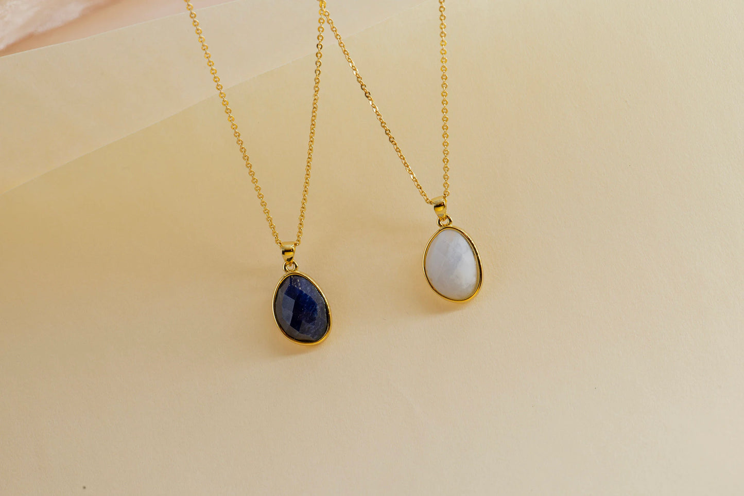 Teardrop Lapis Lazuli Necklace - Crafted with Blue Lace Agate, Apis Lazuli
