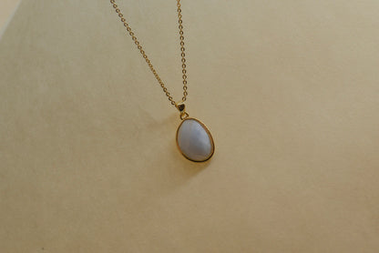 Teardrop Lapis Lazuli Necklace - Crafted with Blue Lace Agate, Apis Lazuli