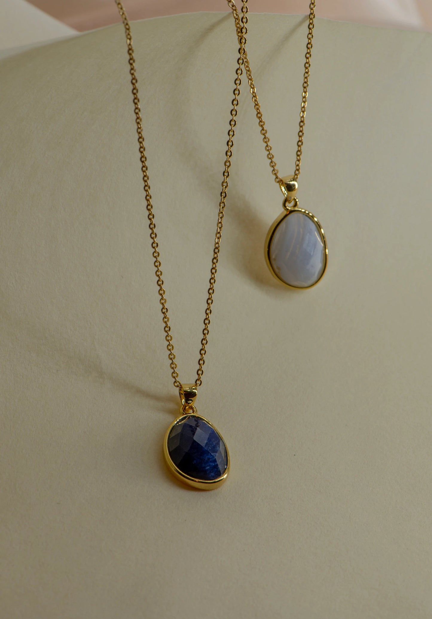 Teardrop Lapis Lazuli Necklace - Crafted with Blue Lace Agate, Apis Lazuli