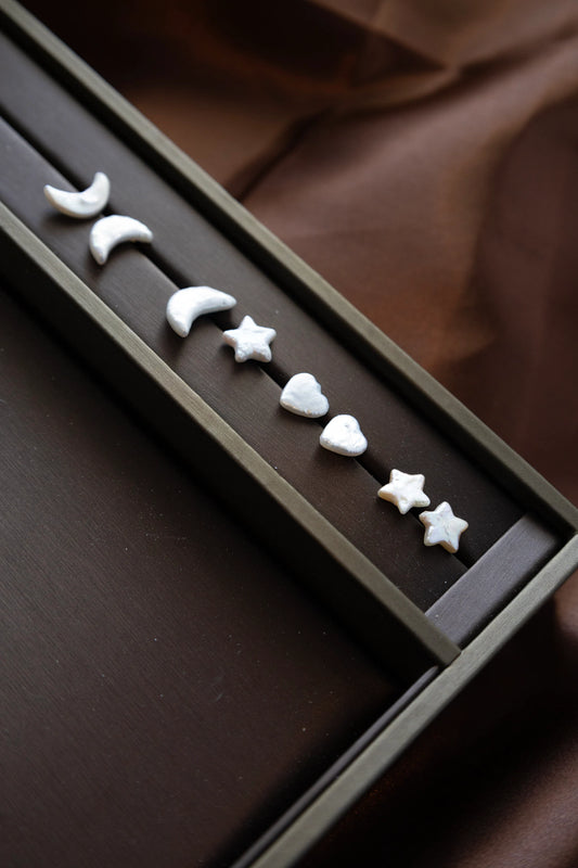 Handmade Sterling Silver Freshwater Pearl Stud Earrings - Crafted