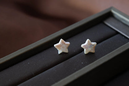 Handmade Sterling Silver Freshwater Pearl Stud Earrings - Crafted
