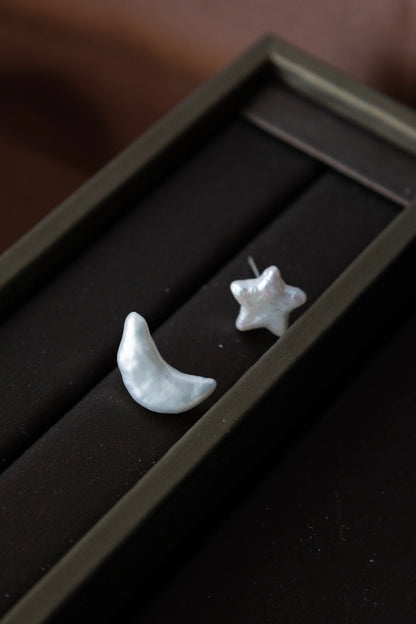 Handmade Sterling Silver Freshwater Pearl Stud Earrings - Crafted