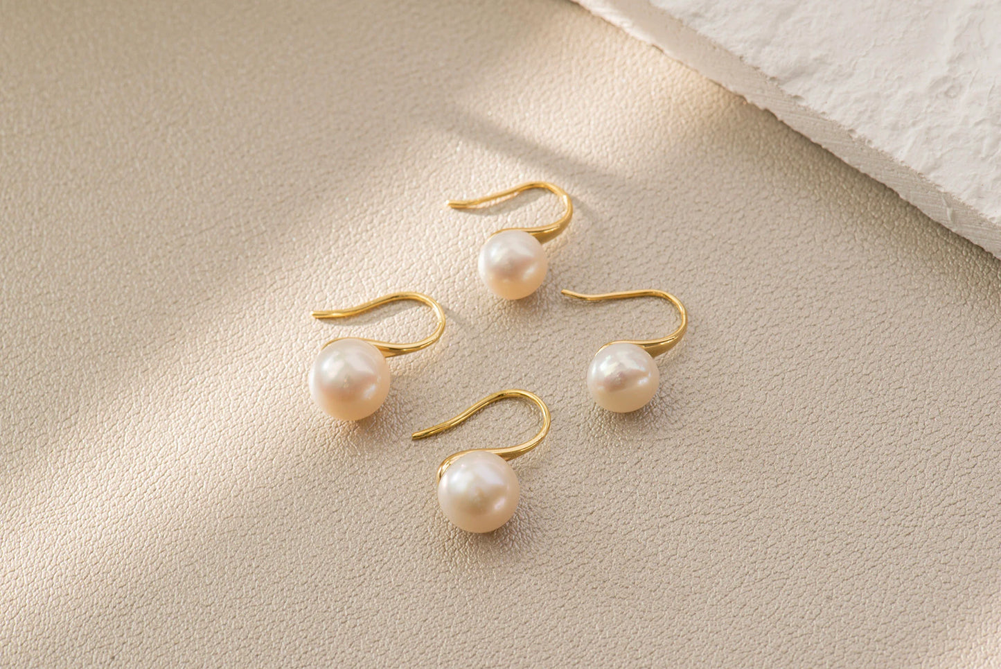 Freshwater Pearl Drop Earrings - Crafted with Silver